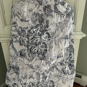 Floral Black and White Skirt